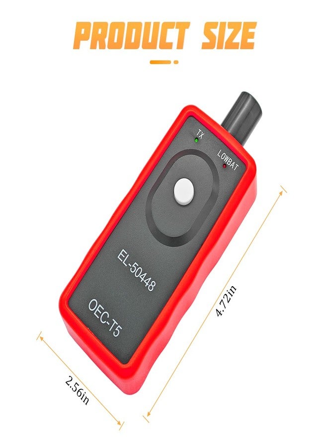 AICEL أداة إعادة برمجة نظام مراقبة ضغط الإطارات AICEL TPMS، EL-50448، أداة إعادة ضبط وتفعيل مستشعر ضغط الإطارات OEC-T5، تدريب على برمجة النظام لمعظم فئات المركبات - Image 2